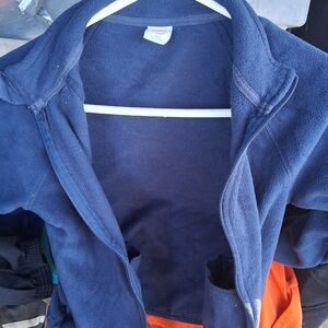 Kids Navy Blue Fleece Jacket